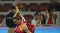 Simona Halep, berada satu pool dengan Maria Sharapova dan Flavia Pennetta pada turnamen bergengsi penutup musim, WTA Finals 2015. 