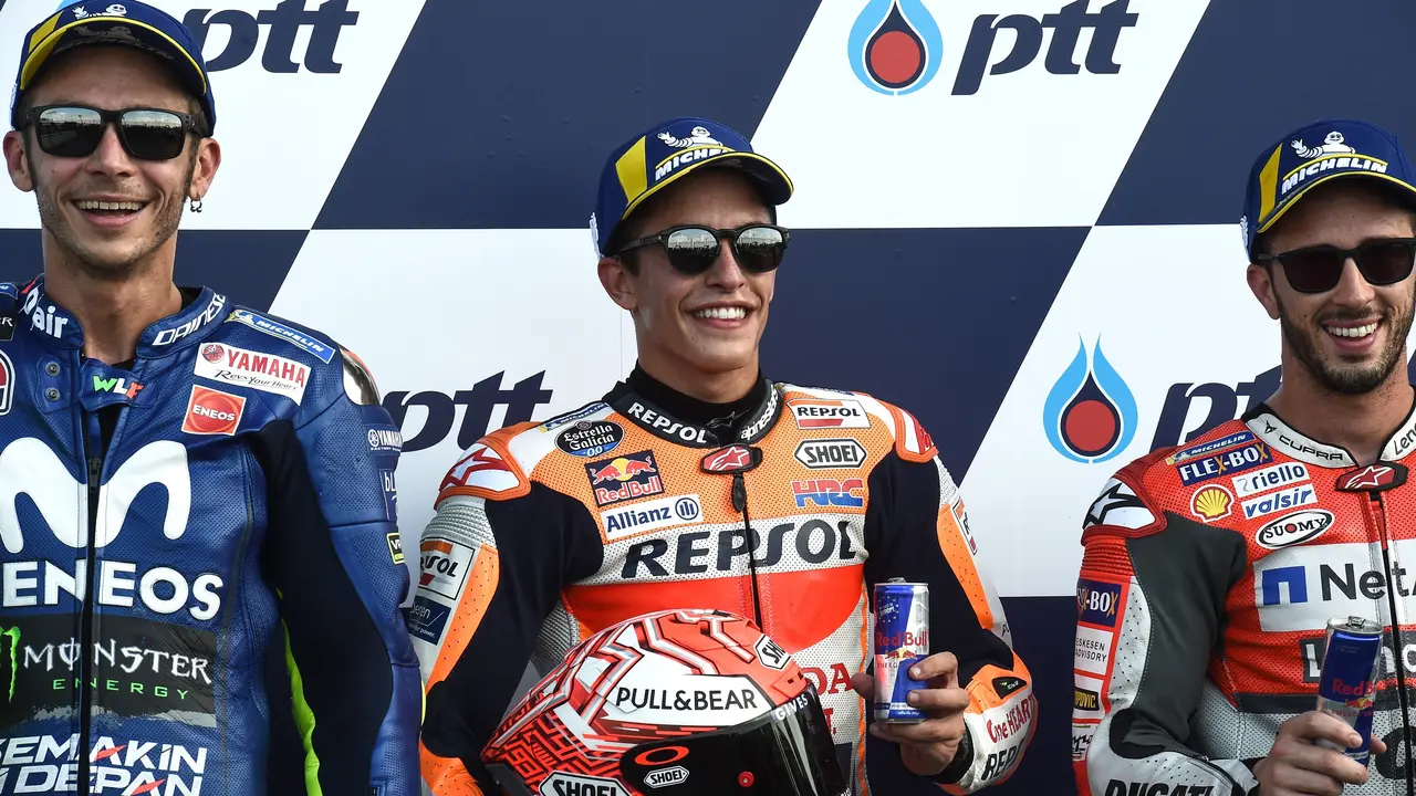 Senyum Marc Marquez Raih Pole Position di Gp Thailand