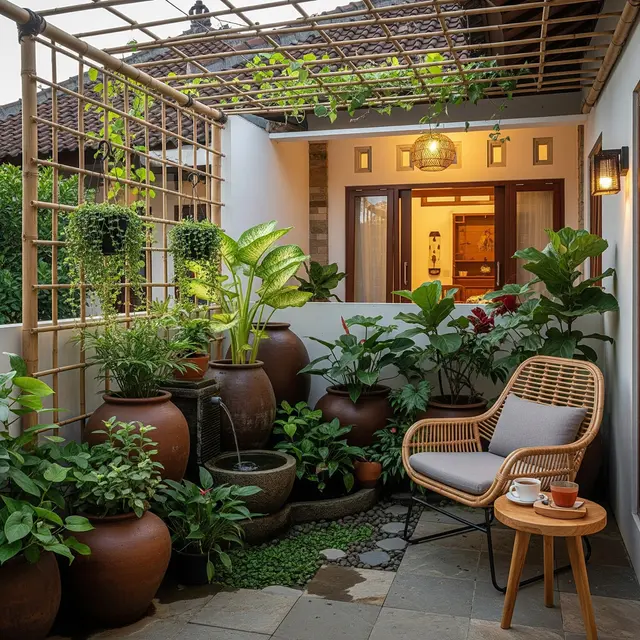 9 Desain Teras Rumah Kecil Jadi Taman Santai dengan Pot Tanah Liat, Jadi Oase Asri