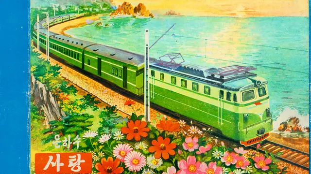 Karya seni grafis Korea Utara koleksi Nicholas Bonner yang akan dipamerkan di London pada Februari 2018 (Nicholas Bonner via The House of Illustration.org)
