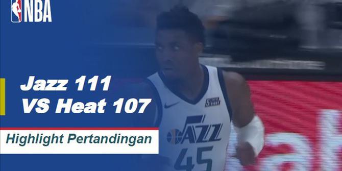 Cuplikan Pertandingan NBA : Jazz 111 vs Heat 84