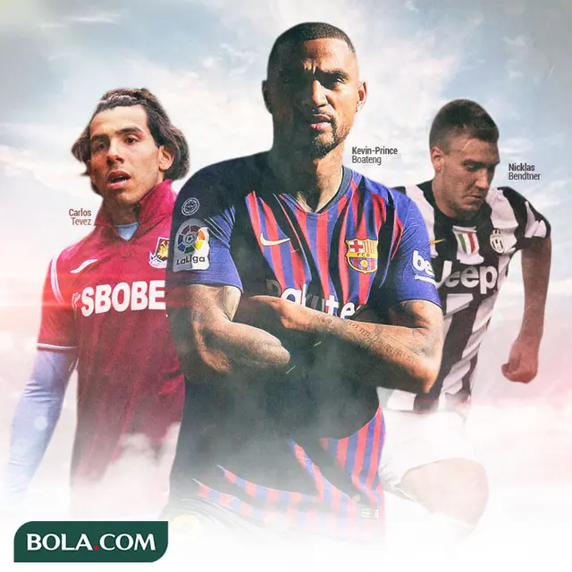 Kevin-Prince Boateng (Barcelona), Nicklas Bendtner (Juventus), Carlos Tevez (West Ham)