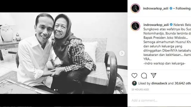 Duka Selebritis Tanah  Atas Meninggalnya Ibunda Presiden Jokowi