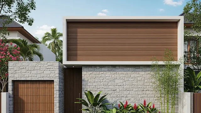 Desain Rumah Minimalis Modern dengan Garasi Samping