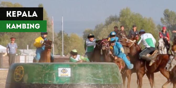 VIDEO: Olahraga Berebut Kepala Kambing Digelar Secara Internasional di Kyrgyzstan