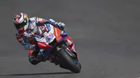 Pembalap Pramac Ducati, Jorge Martin, berhasil meraih pole position pada sesi kualifikasi MotoGP Amerika Serikat. (AFP/Mirco Lazzari)