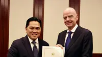 Gianni Infantino Bertemu Erick Thohir di Kongres Luar Biasa AFC, Terima Surat Dukungan dari Presiden Prabowo