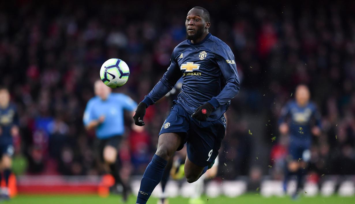 3. Romelu Lukaku (84,7 juta euro) - Lukaku bergabung ke Manchester United dari Everton pada musim panas 2017. Penyerang asal Belgia ini dilabuhkan Manchester United dengan harga 84,7 juta euro. (AFP/ Ben Stansall)