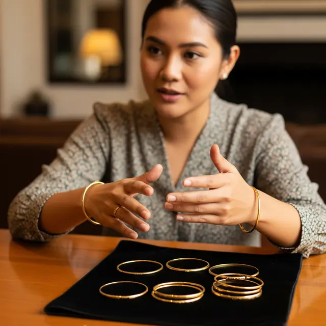 Model Gelang Emas Aman Dipakai Ibu Sehari-hari dan Acara Spesial