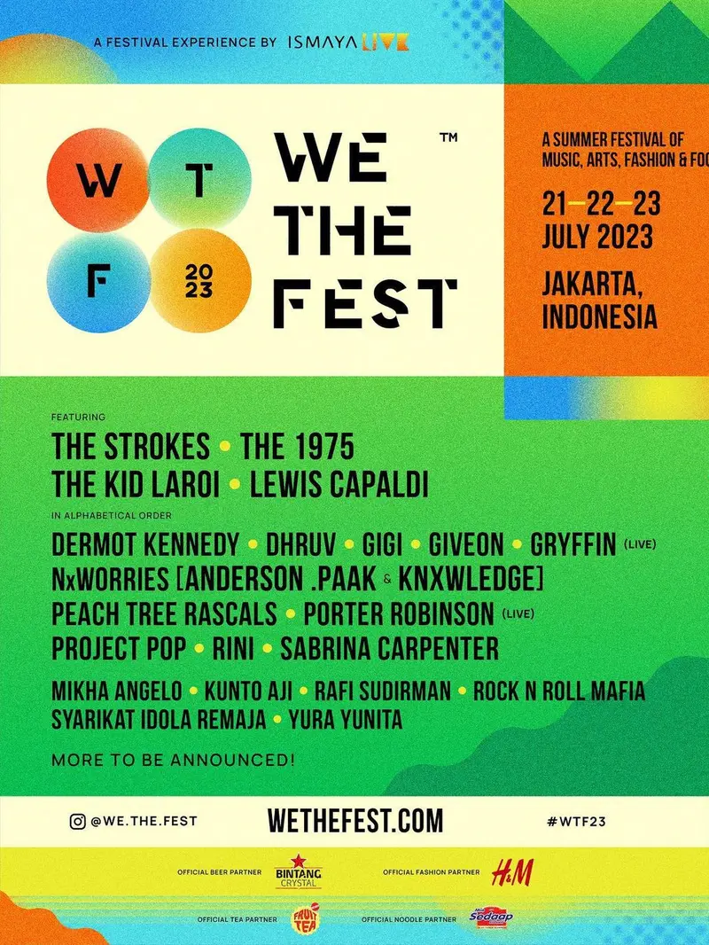 We The Fest 2023 umumkan Line up Fase 1.(instagram.com/we.the.fest)