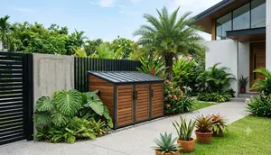 10 Ide Tempat Sampah Outdoor Anti Kehujanan yang Tetap Menyatu dengan Desain Rumah