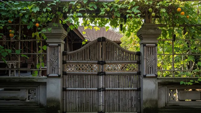 Inspirasi Model Gerbang Buah untuk Teras Rumah Desa