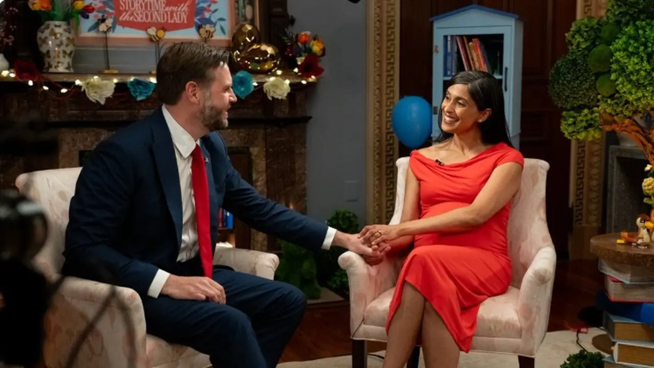 Wakil Presiden Amerika Serikat JD Vance dan sang istri Usha Vance.