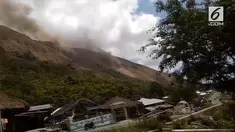 Gempa 7 SR yang mengguncang Lombok menyebabkan kepanikan dan sejumlah jalanan di dalam kota rusak.