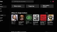 Tampilan YouTube Music di PC (Liputan6.com/Robinsyah Aliwafa Zain)