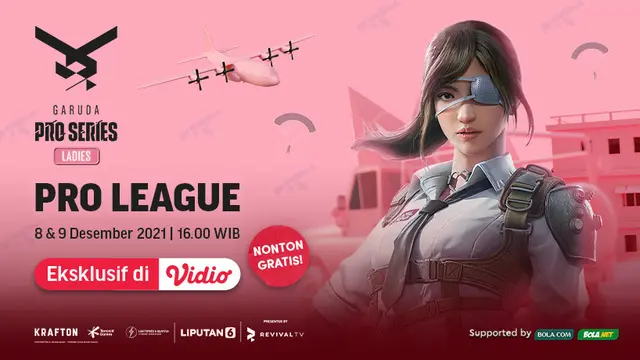 Live Streaming Pertandingan Garuda Pro Series Ladies League Season 0 di Vidio, 8-9 Desember 2021