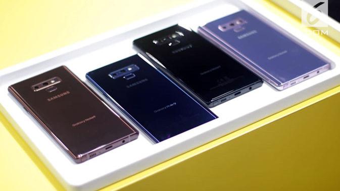 Deretan warna smartphone Galaxy Note 9. Liputan6.com/ Aditya Eka Prawira