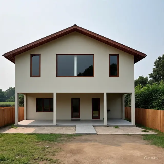 Rumah 2 Lantai Sederhana di Kampung