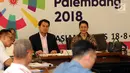 CdM SEA Games 2017, Aziz Syamsuddin (kedua kanan) memimpin rapat tatap muka dengan Satlak Prima dan Manager Cabor di Jakarta, Senin (3/7). Rapat membahas persiapan pengiriman atlet Sea Games 2017 Kuala Lumpur. (Liputan6.com/Helmi Fithriansyah)
