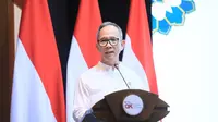 Ketua Dewan Komisioner OJK Mahendra Siregar dalam Puncak Gebyar Ramadan KeuanganSyariah (GERAK Syariah), di Kantor OJK di Jakarta, Selasa (25/3/2025). (Foto: Liputan6.com/Tira Santia)