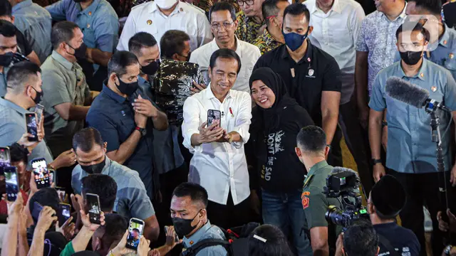 Bersama Heru Budi, Presiden Jokowi Sambangi Pasar Tanah Abang