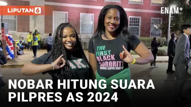 VIDEO: Suasana Nobar Penghitungan Suara Pilpres AS