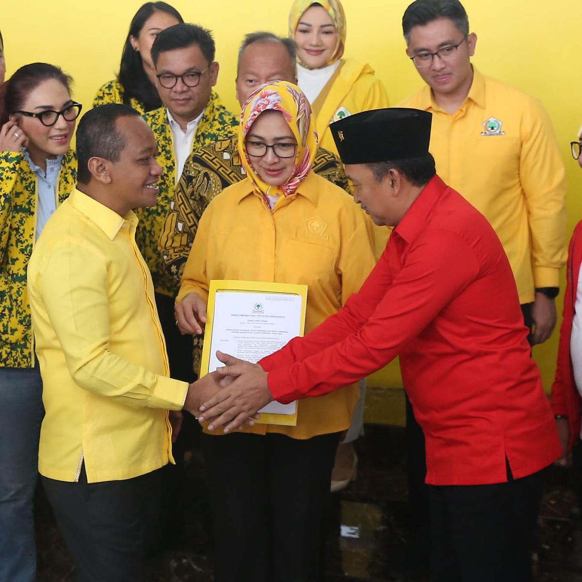 Ketum Golkar Bahlil Rekomendasi Airin Rahcmi Diany dan Ade Sumardi Maju Pilkada Banten