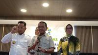 Menteri Energi dan Sumber Daya Mineral (ESDM) Bahlil Lahadalia di Kantor BPH Migas, Jakarta, Kamis (2/10/2025). (Liputan6.com/Maulandy)