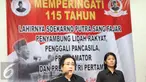 Ketua Dewan Pendiri Yayasan Pendidikan Soekarno Rachmawati Soekarnoputri menyampaikan kata sambutan dalam acara buka puasa bersama di Kampus Universitas Bung Karno (UBK), Jakarta, Senin (6/6). (Liputan6.com/Immanuel Antonius)