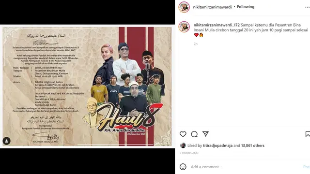 Nikita Mirzani (Foto: Instagram/@nikitamirzanimawardi_172)