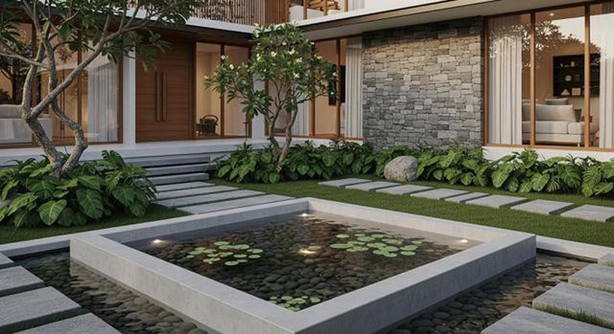 7 Model Kolam Ikan Depan Rumah Minimalis yang Menambah Kesan Asri, Estetis dan Menenangkan