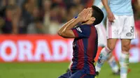 Suarez Menyesali Kegagalan Menjebol Gawang Celta Vigo (AFP)