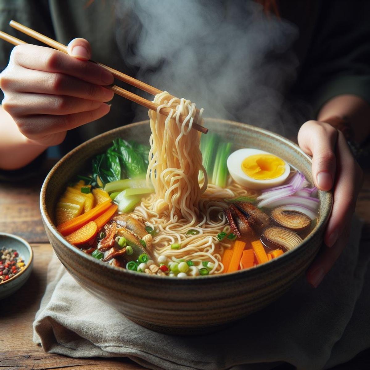 Ilustrasi Makan Mie