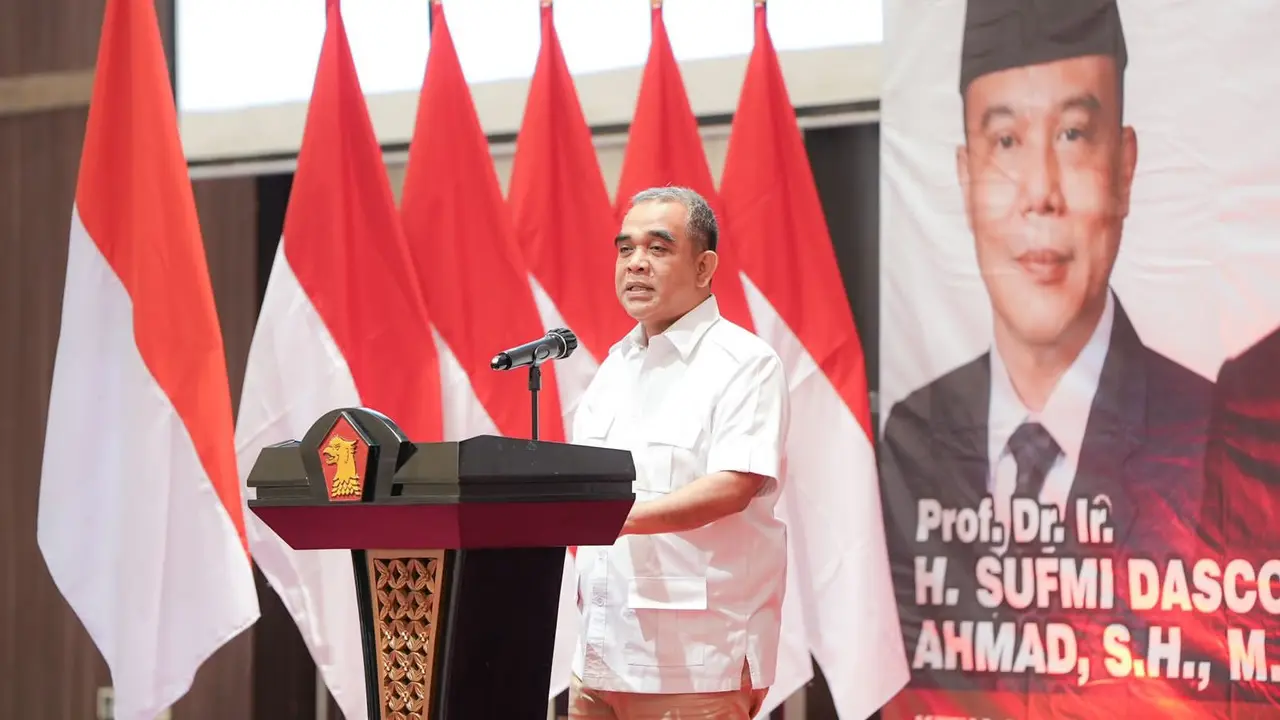Sekretaris Jenderal Gerindra Ahmad Muzani hadir dalam halal bihalal pengurus Partai Gerindra se-Jawa Barat.