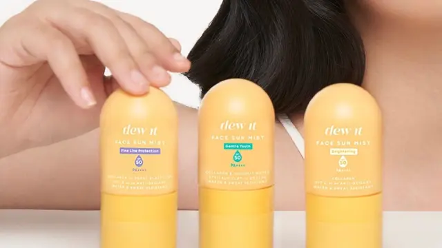 Dew It merilis sunscreen berbentuk spray dengan kandungan infused collagen