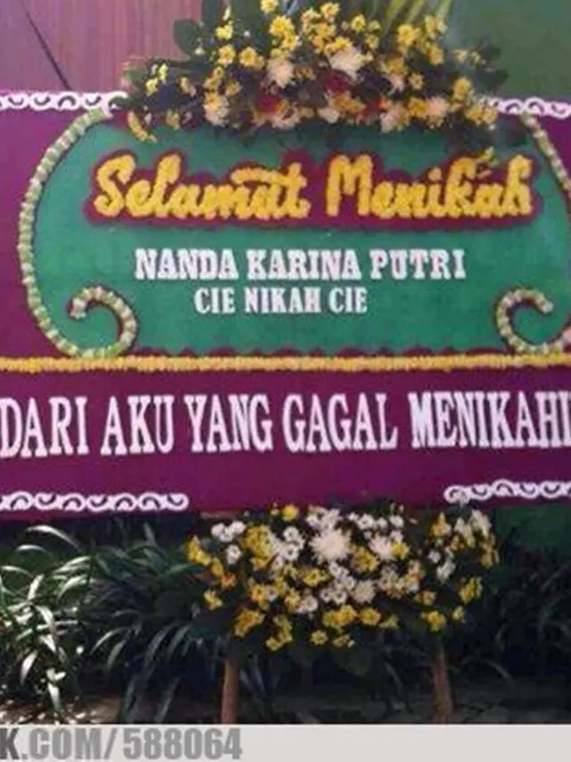 6 Tulisan Selamat Menikah Ini Nyeleneh Banget, Bikin Ngakak