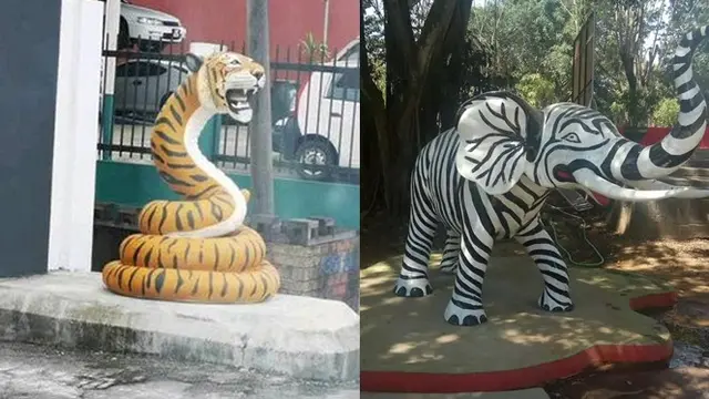 10 Potret Bentuk Patung Hewan Ini Absurd Banget, Bikin Geleng Kepala ...