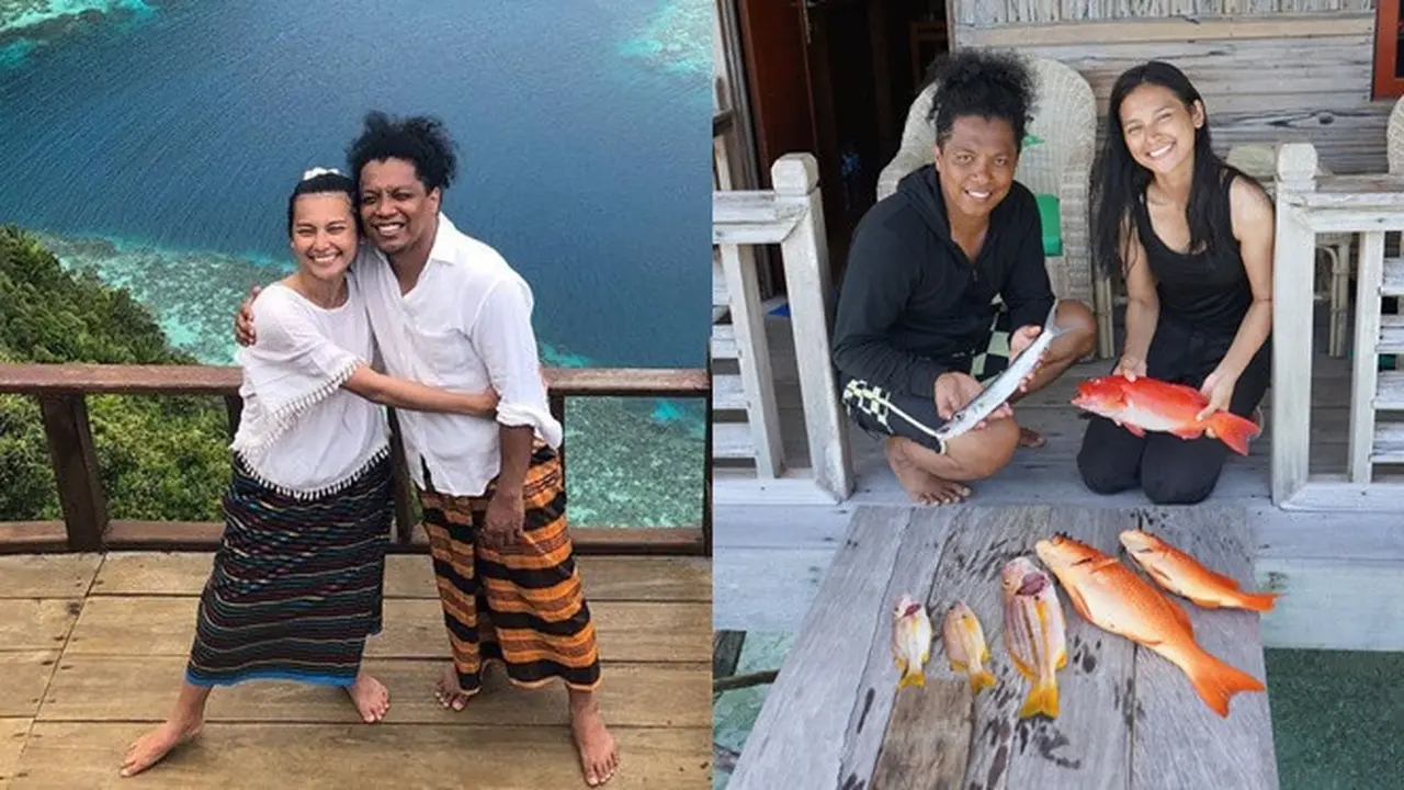 7 Momen Liburan Indah Permatasari dan Arie Kriting di Raja Ampat