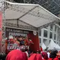Rombongan kirab Timnas Indonesia U-22 akan mengakhiri perjalanannya di Stadion Utama Gelora Bung Karno (SUGBK), Senayan, Jakarta. (Theresia Melinda Indrasari/Liputan6.com)