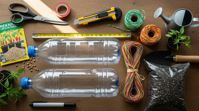 Cara Membuat Kebun Cabai Gantung dari Botol Plastik Bekas dan Tali Rafia yang Praktis