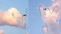Gemas, Ilustrator Ini Ubah Awan Jadi Gambar Lucu
