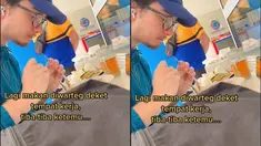 Beberapa waktu lalu Bryan Domani viral lantaran ia makan di warteg. Bryan pun mengakui bahwa ia sangat suka dengan warteg. Tak heran jika waktu senggang, Bryan memilih untuk menikmati hidangan di warteg. (Liputan6.com/TikTok/diky_pratamaaa)
