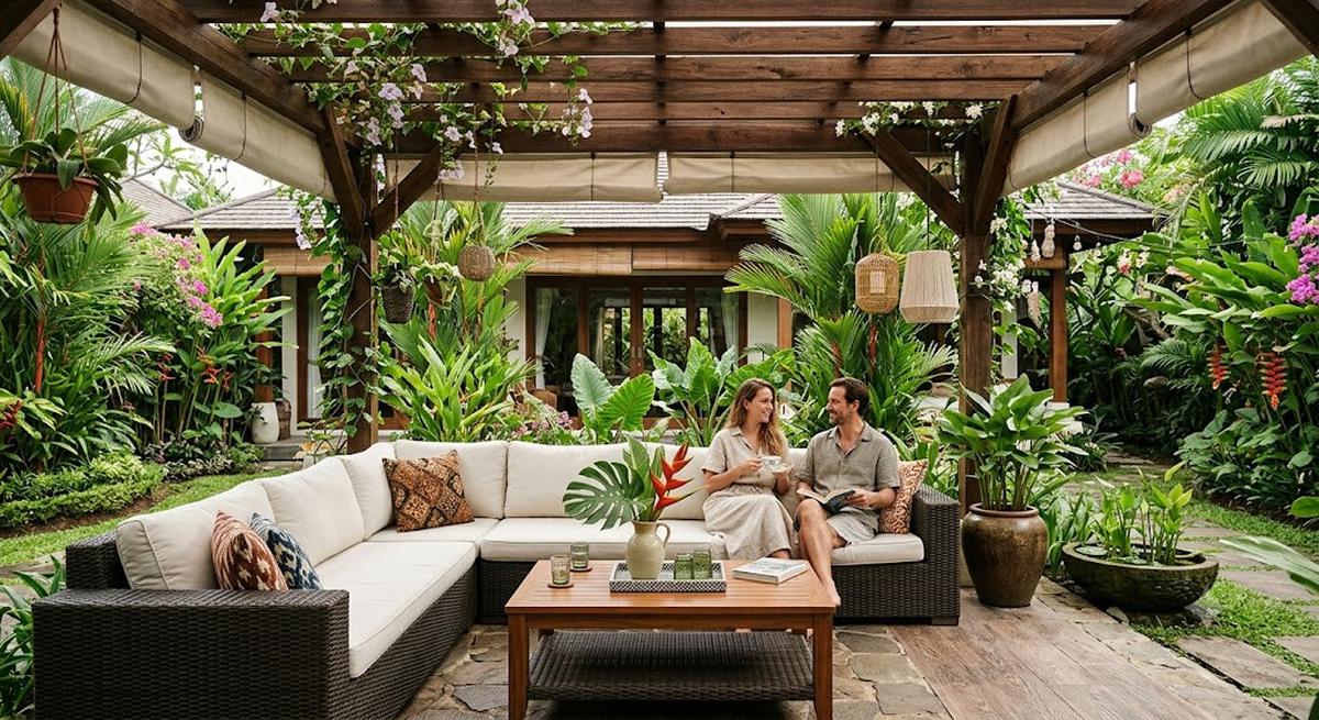 14 Area Duduk Outdoor ala Hotel, Inspirasi Ruang Santai Mewah di Rumah