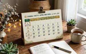 Kalender Syawal 1447 H (created by AI)