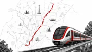 Infografis 11 Stasiun LRT Jakarta Kelapa Gading-Manggarai