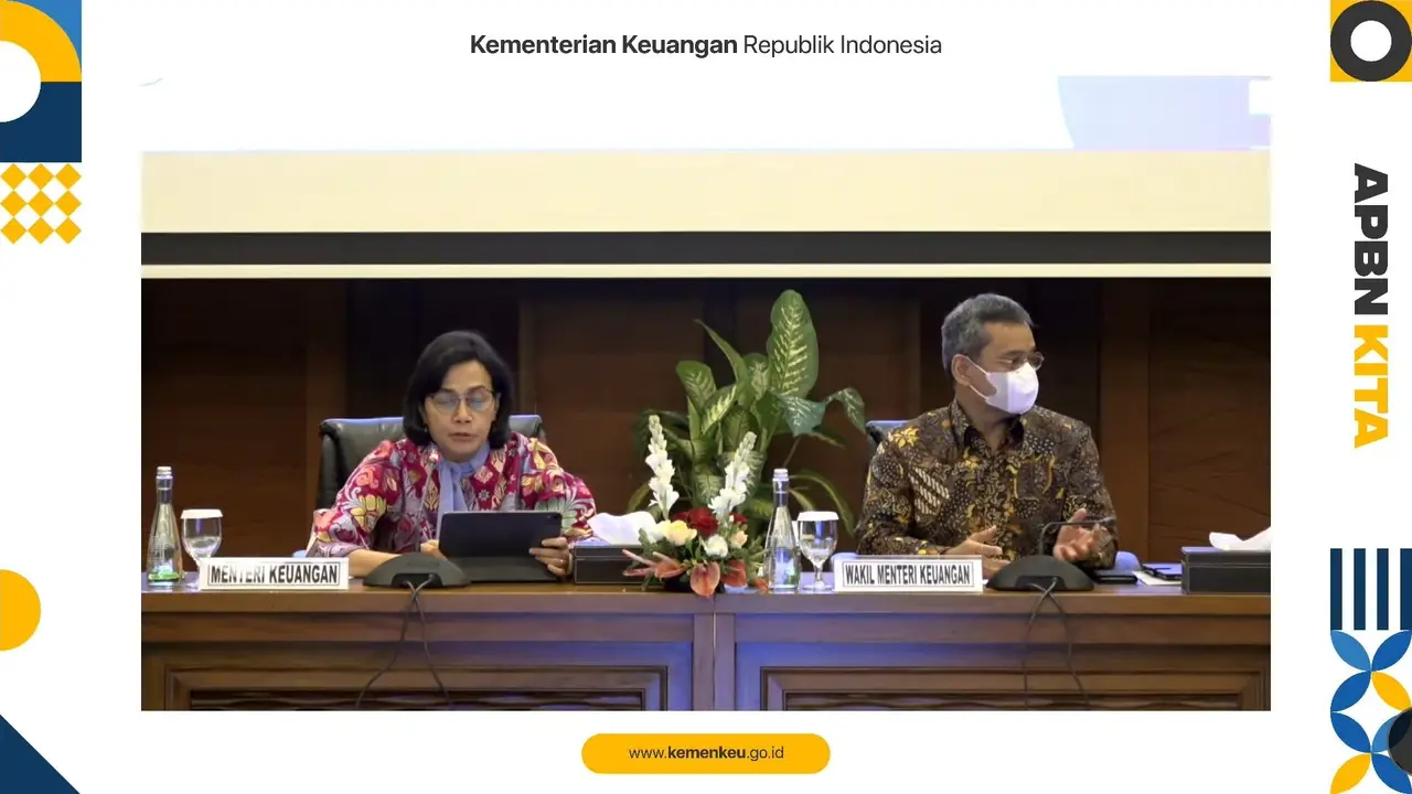 Menteri Keuangan (Menkeu) Sri Mulyani Indrawati  dalam konferensi Pers APBN KiTa Mei, Senin (23/5/2022).
