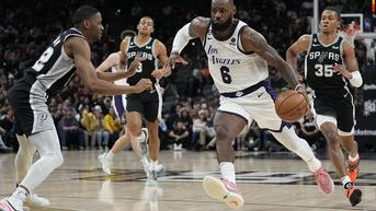 Hasil NBA: LeBron James Menggila, Lakers Menang Lagi Lawan Spurs