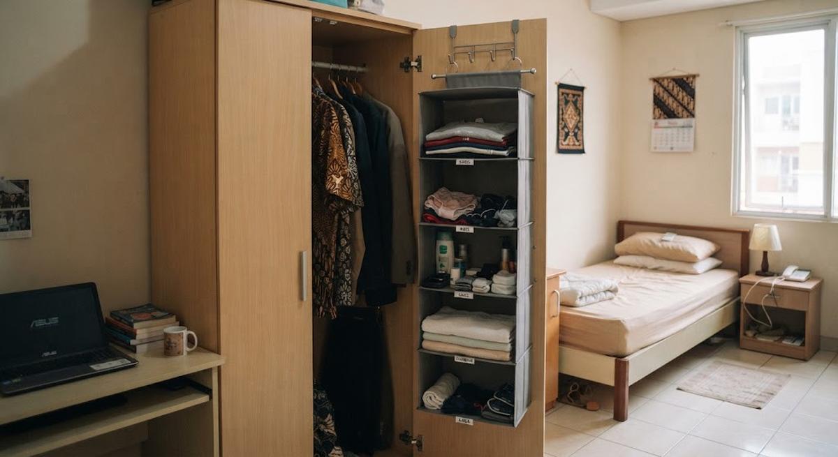 9 Ide Rak Tanpa Bor untuk Kamar Kos dan Apartemen, Praktis Tanpa Merusak Dinding