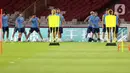 Semua pemain tim Tango hadir dalam latihan yang dipimpin langsung oleh Lionel Scaloni. (Liputan6.com/Helmi Fithriansyah)