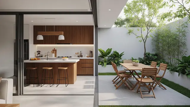Desain Rumah Kecil Tipe 36 dengan Taman Belakang Minimalis